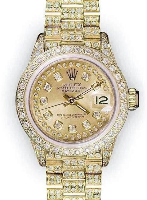 diamond encrusted watches rolex|rolex full diamond watch.